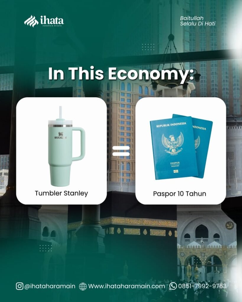Harga Tumbler Stanley setara biaya paspor umroh 10 tahun