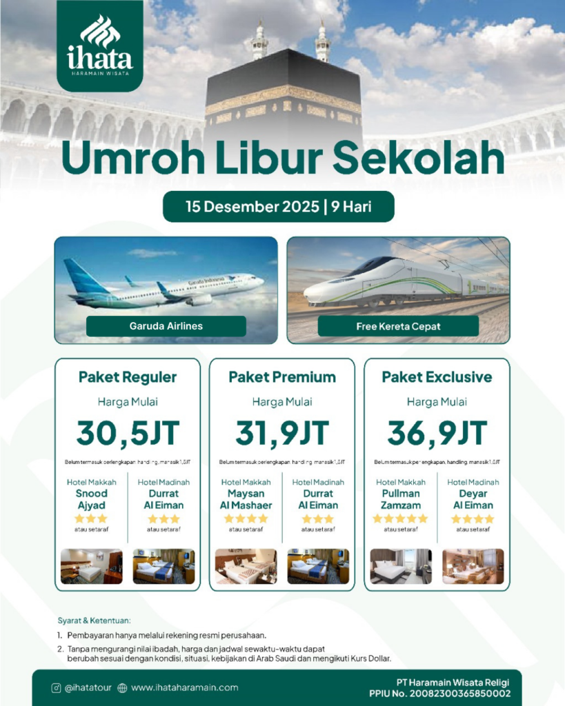 Umroh Libur Sekolah Desember 2025