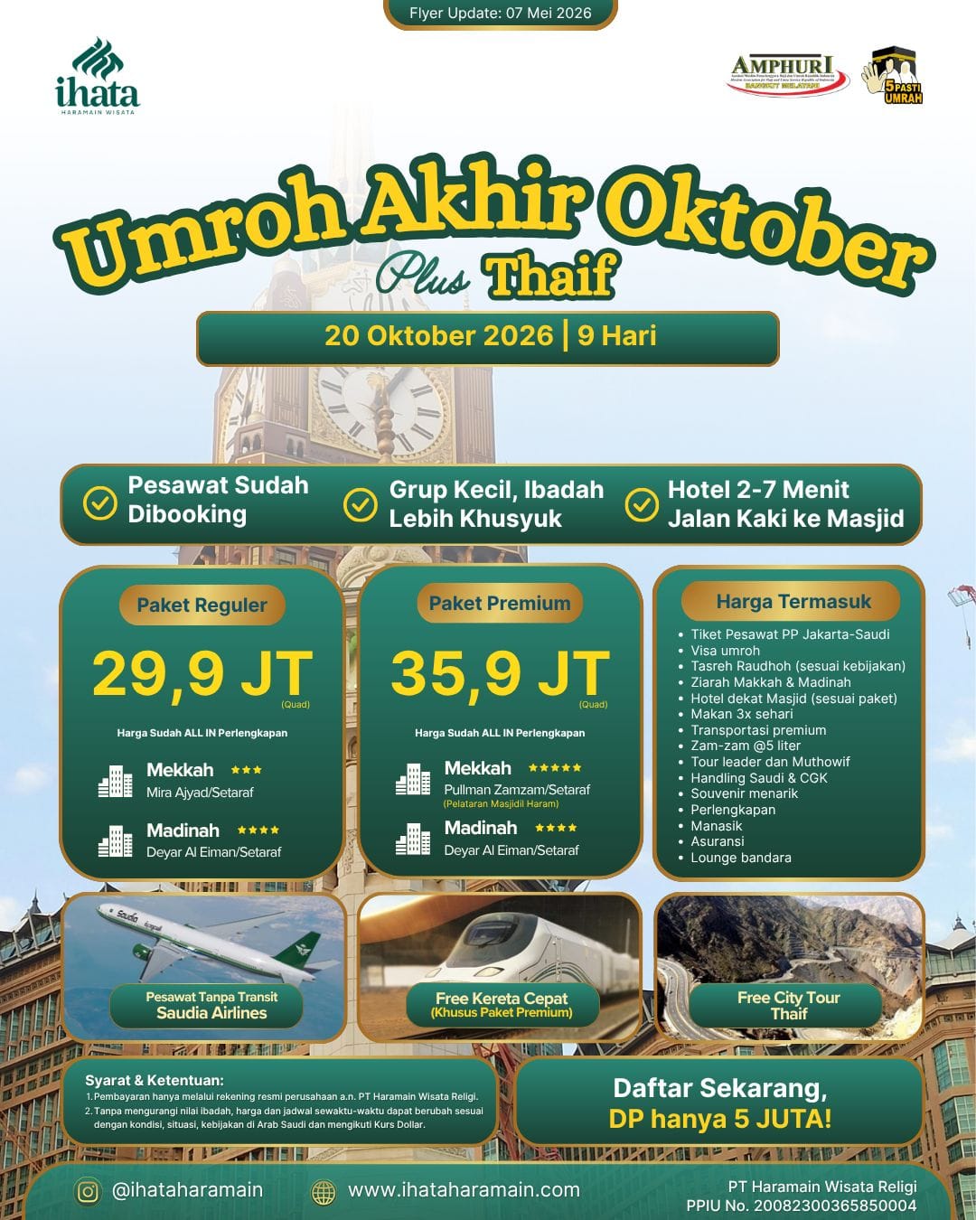 Umroh Akhir Oktober 2026