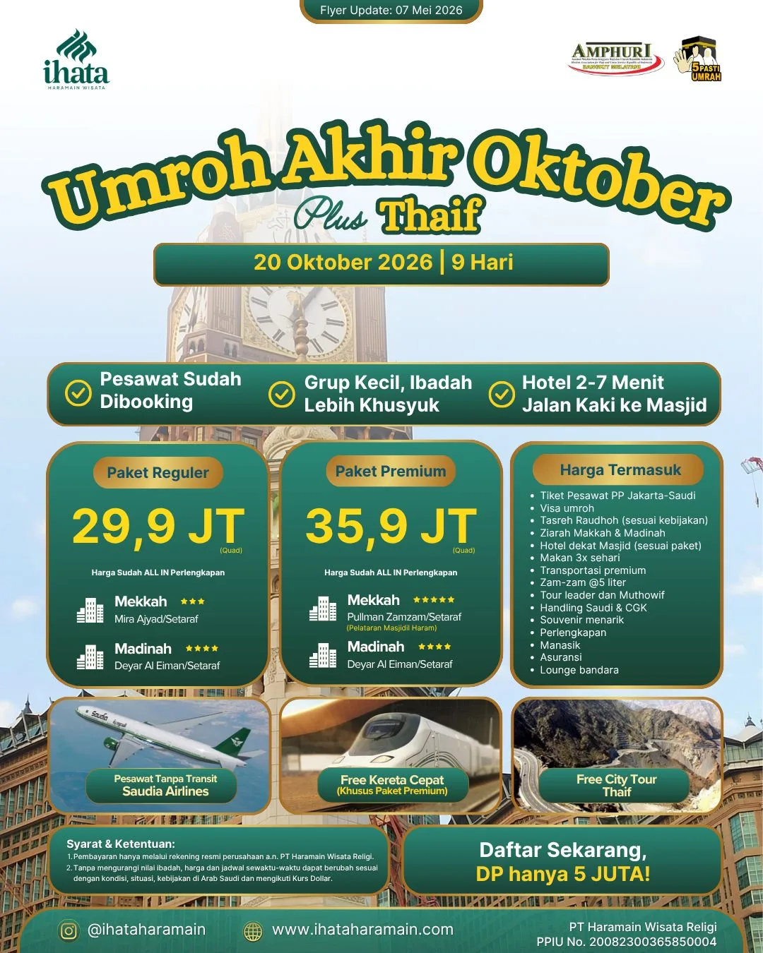 Umroh Akhir Oktober 2026
