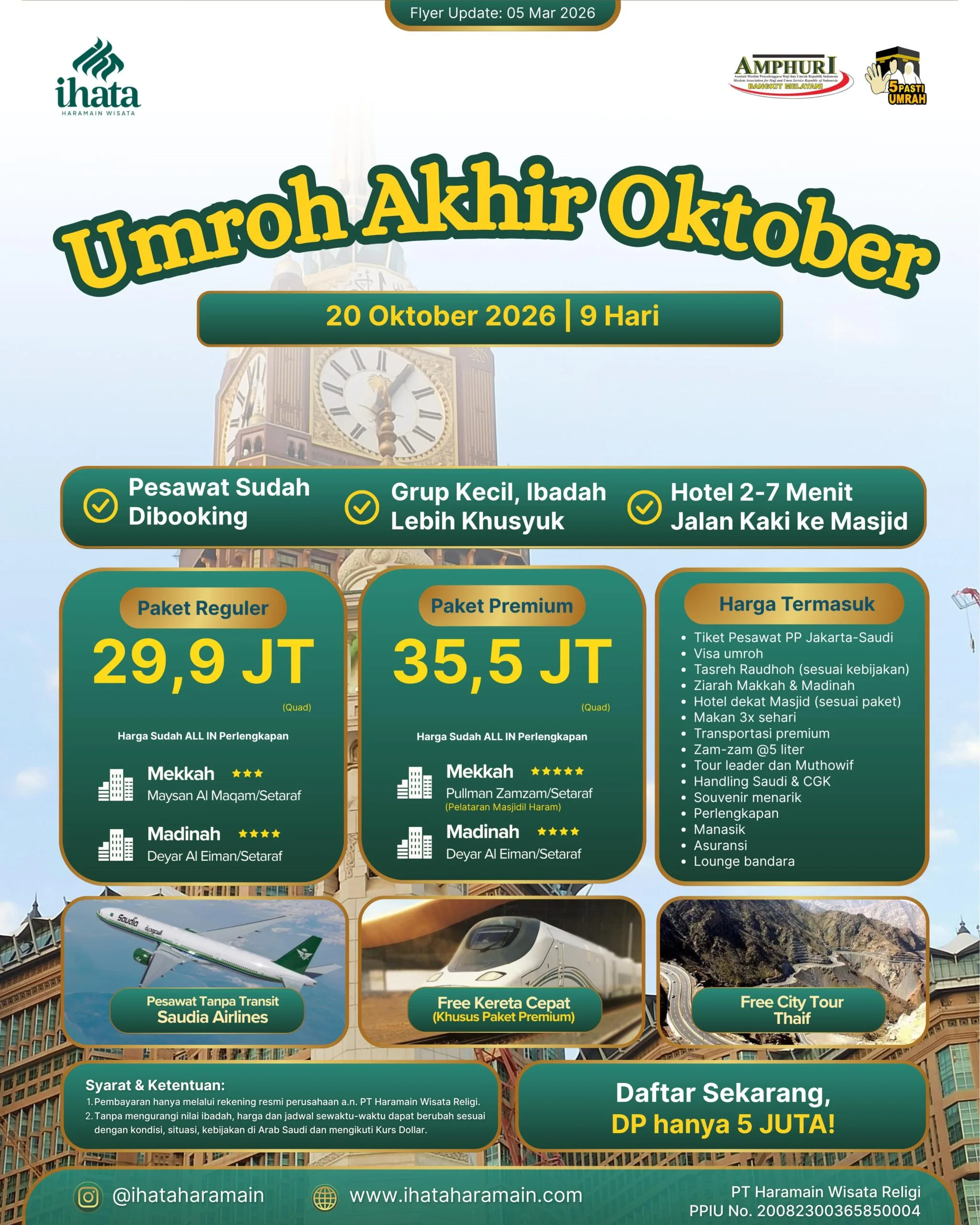 Umroh Akhir Oktober 2026