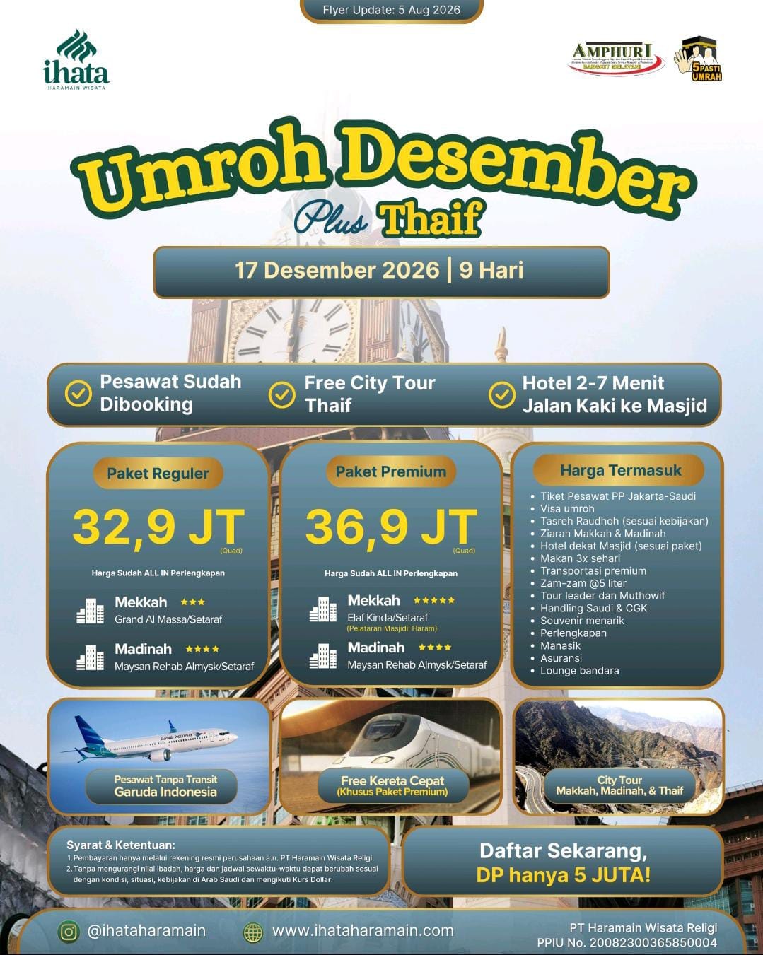 Umroh Desember 2026 Plus Thaif
