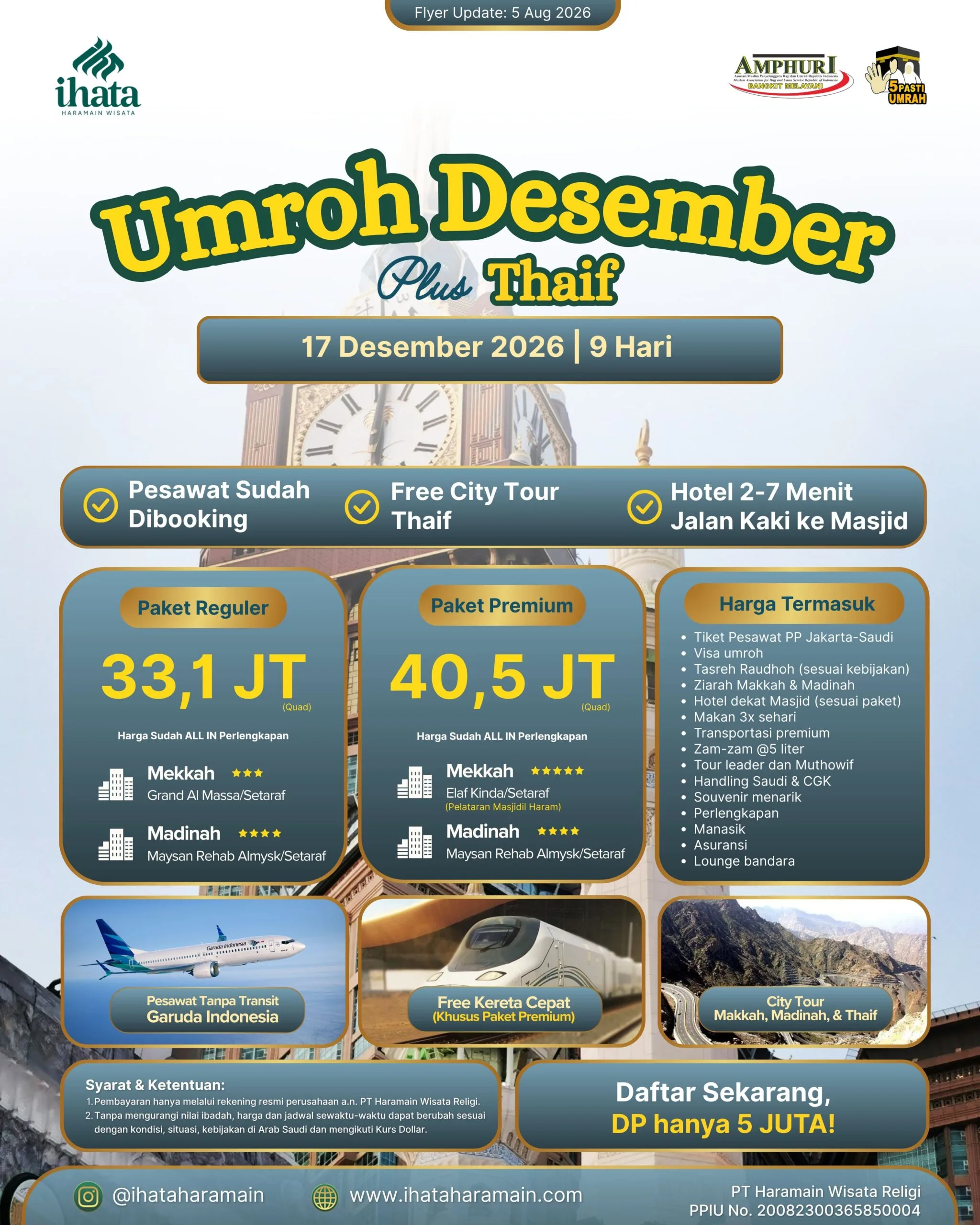 Umroh Desember 2026 Plus Thaif