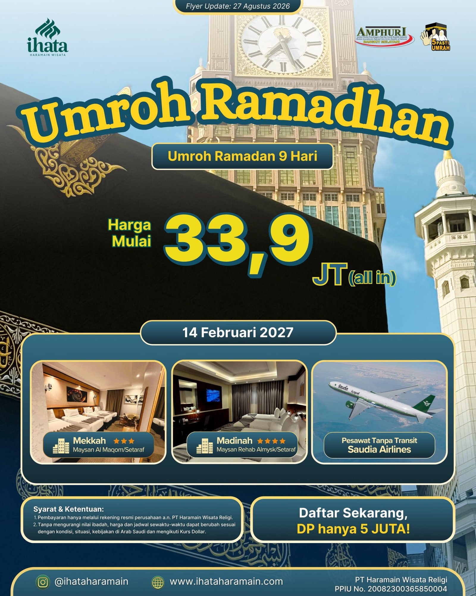 Umroh Ramadhan 2027 - Ihata Haramain Wisata